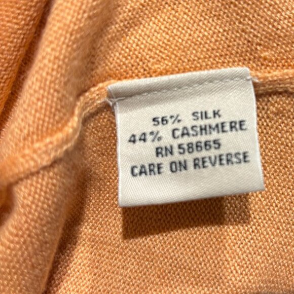 Faconnable Womens  Long Sleeves Cashmere Silk Cardigan Sweater Orange Size XS - Picture 9 of 9